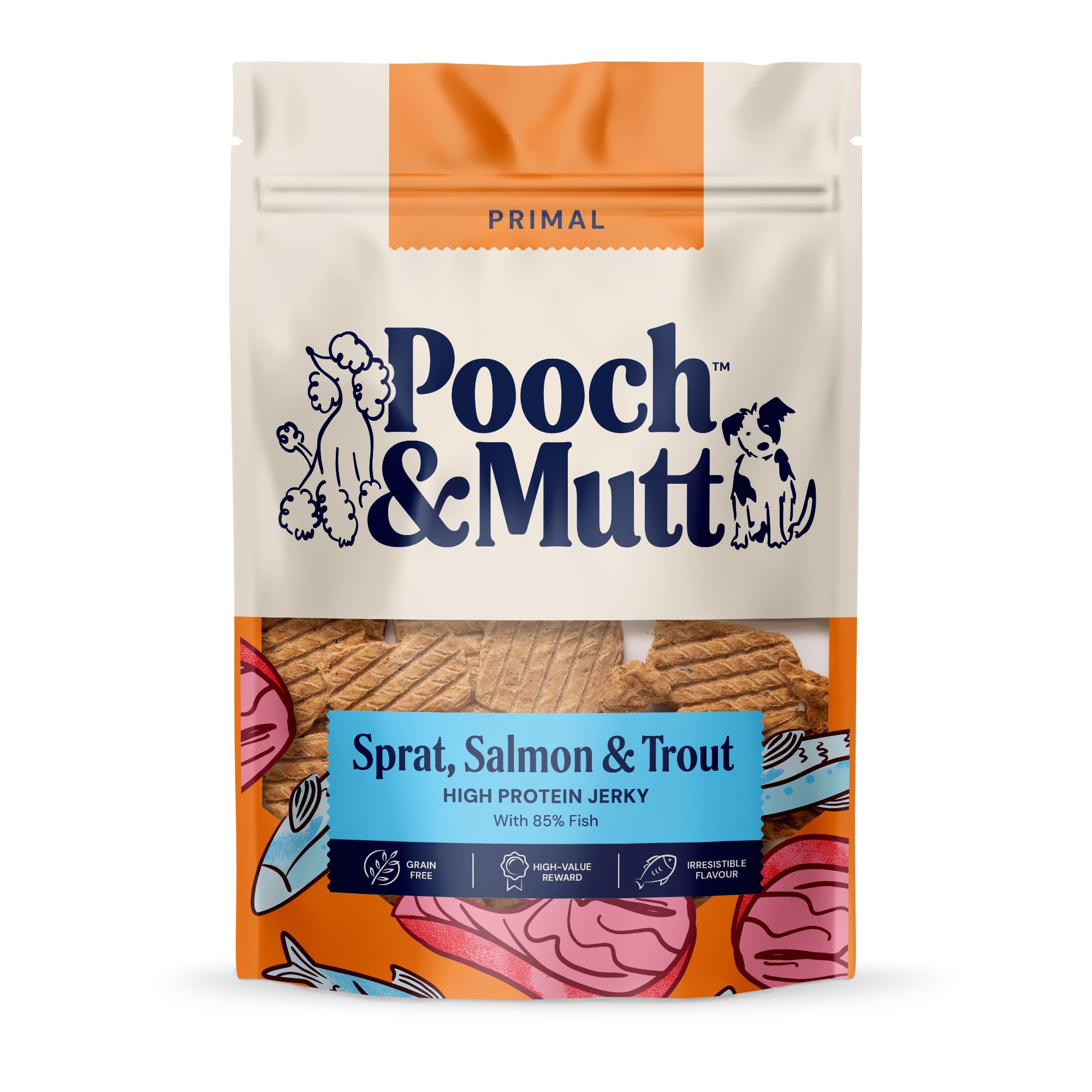 Pooch & Mutt - Fish Jerky, Training Treats, 1x210g