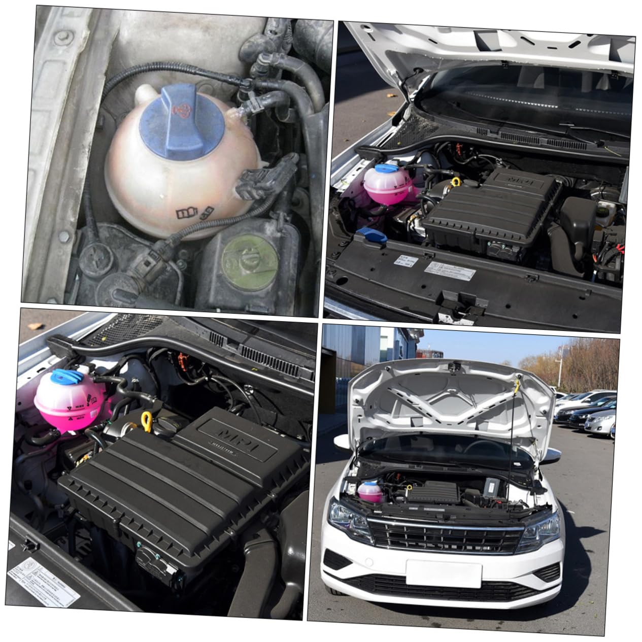 Cabilock Serbatoio di Espansione Radiatore per Auto Vaschetta di Raffreddamento Resistente Facile Installazione Compatibile con Vari Modelli