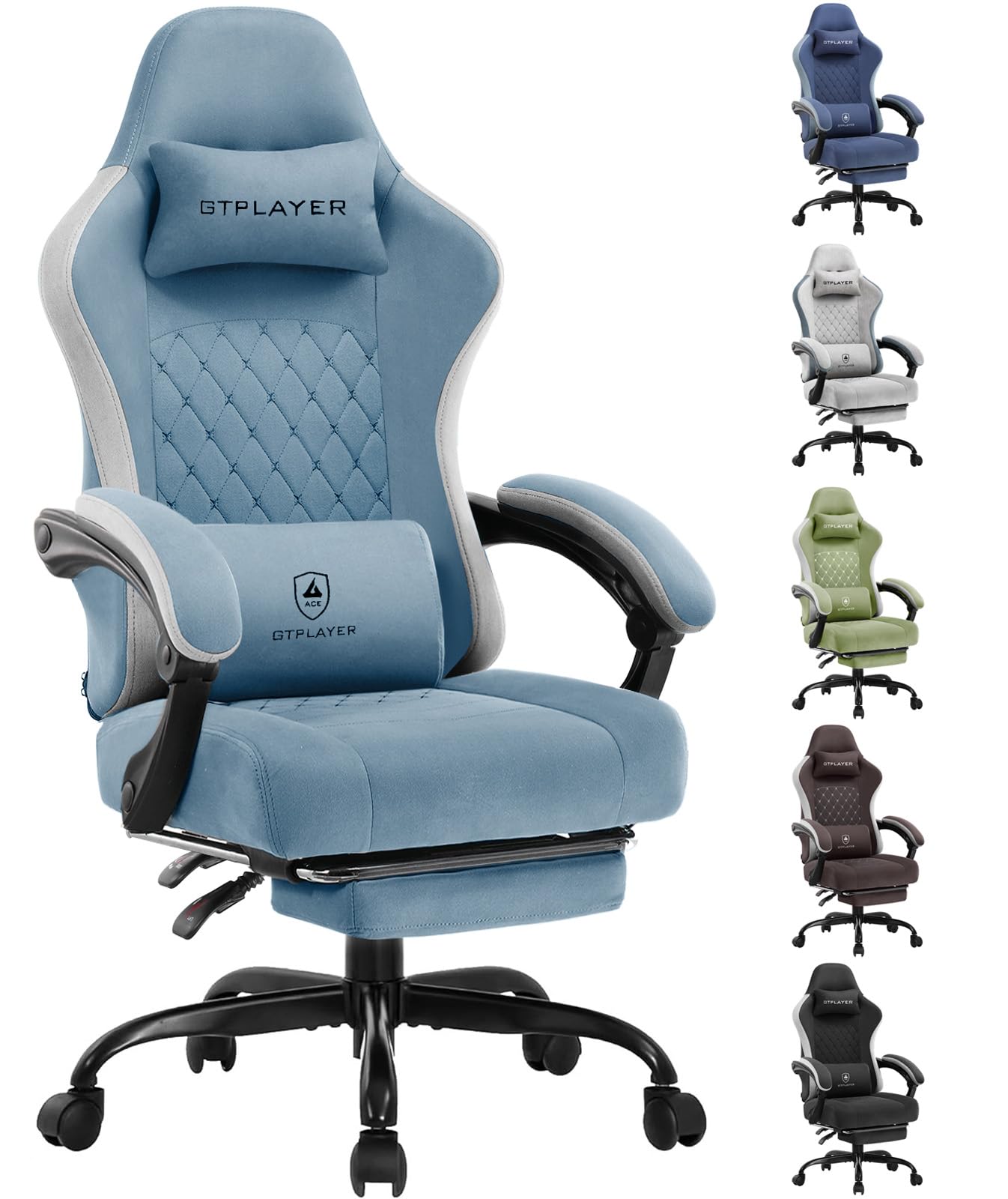ベイビーブルーファブリック デスクチェア Amazon.co.jp: GTRACING ゲーミングチェア ファブリック デスク