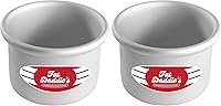 Vista 6 de Fat Daddio's Moldes para pasteles redondos de aluminio anodizado, juego de 2 piezas, 9 x 3 pulgadas