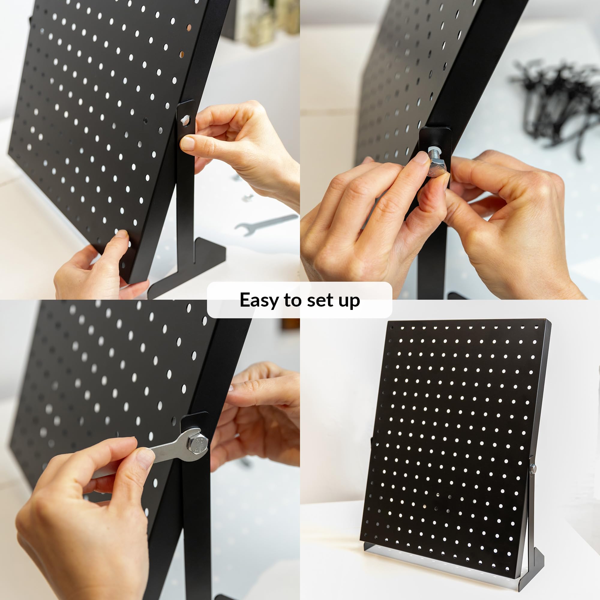 ODOXIA Pegboard | Pannello portautensili | Ganci neri per Pegboard per la casa, il negozio, l'ufficio | Pannelli espositivi