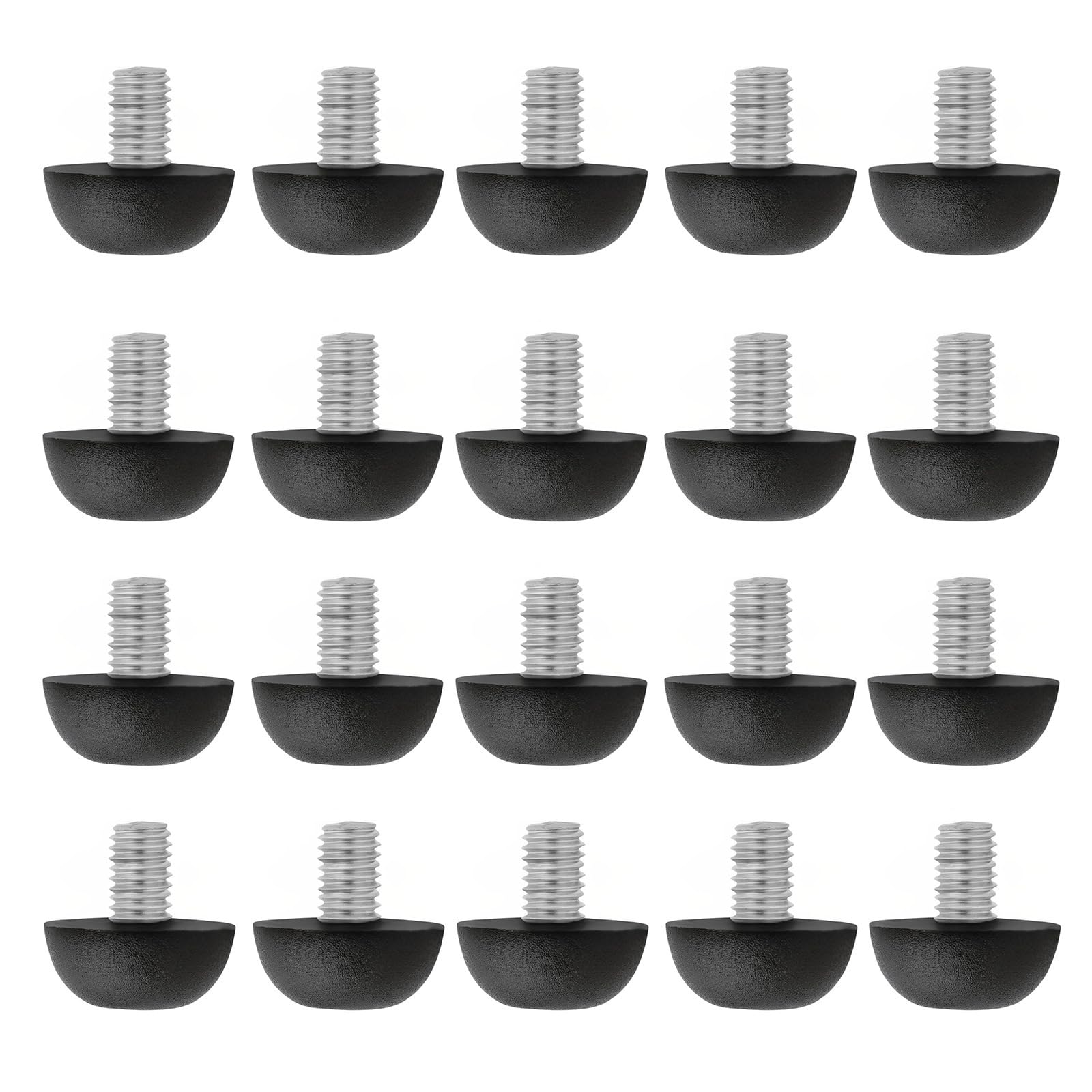 20 Pack Multipurpose Adjustable Furniture Levelers M8Threaded Leg Extenders for Chairs Desks Cabinets Shelves Adjustable Furniture Levelers