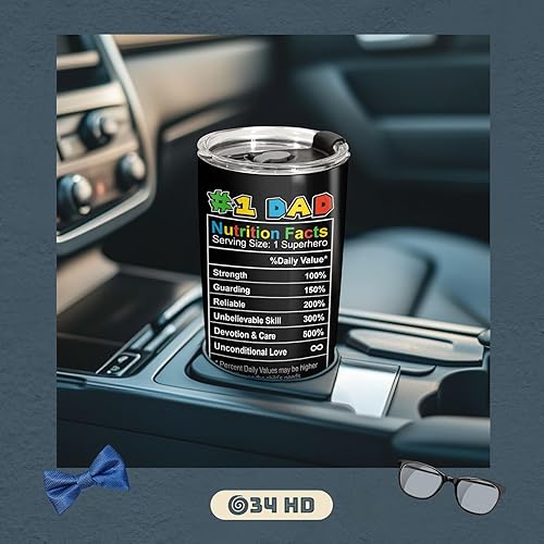 Miniatura 8 de 34HD Regalos para papá, vaso con tapa de acero inoxidable, taza de café de viaje para papá, taza para beber para papá, regalos del día del padre