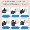 Adaptro India to USA, Japan, Canada, Plug Converter for Travel US, Philippines, Mexico, Brazil, Cuba, Thailand, Taiwan, Panama etc. Type B Universal Adapter (Pack of 4) White gallery image