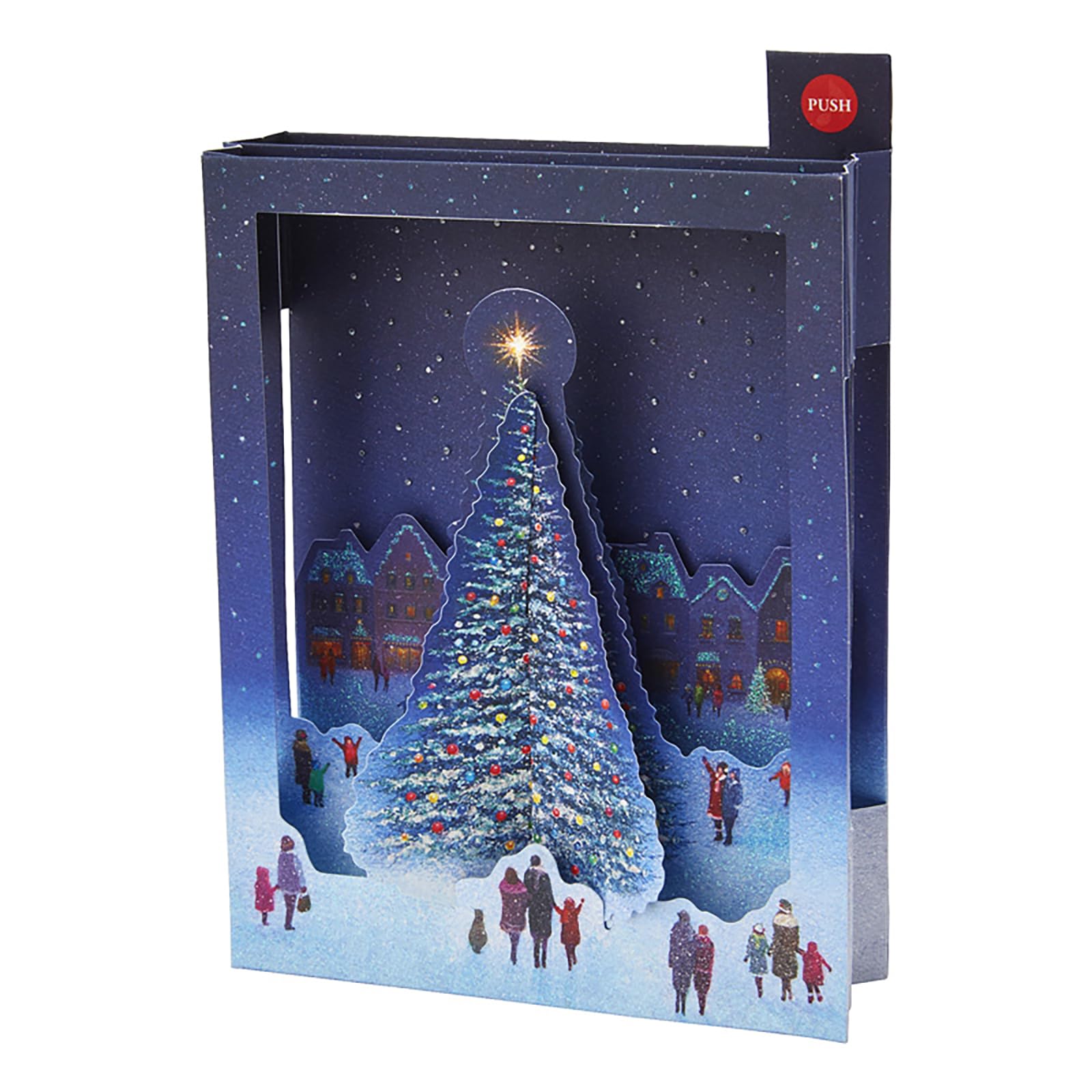 Amazon.co.jp: サンリオ クリスマスカード メロディ-カード 雪降る夜空