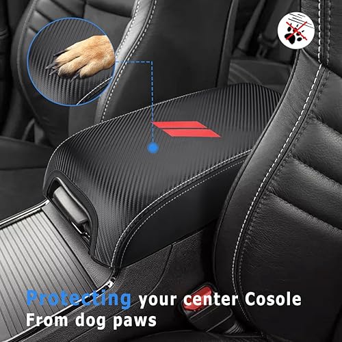 Miniatura 4 de INTGET Funda de consola central para Dodge Charger Accesorios 2011-2020 2021 2022 2023 para Chrysler 300 2015-2022, funda de cuero para reposabrazos