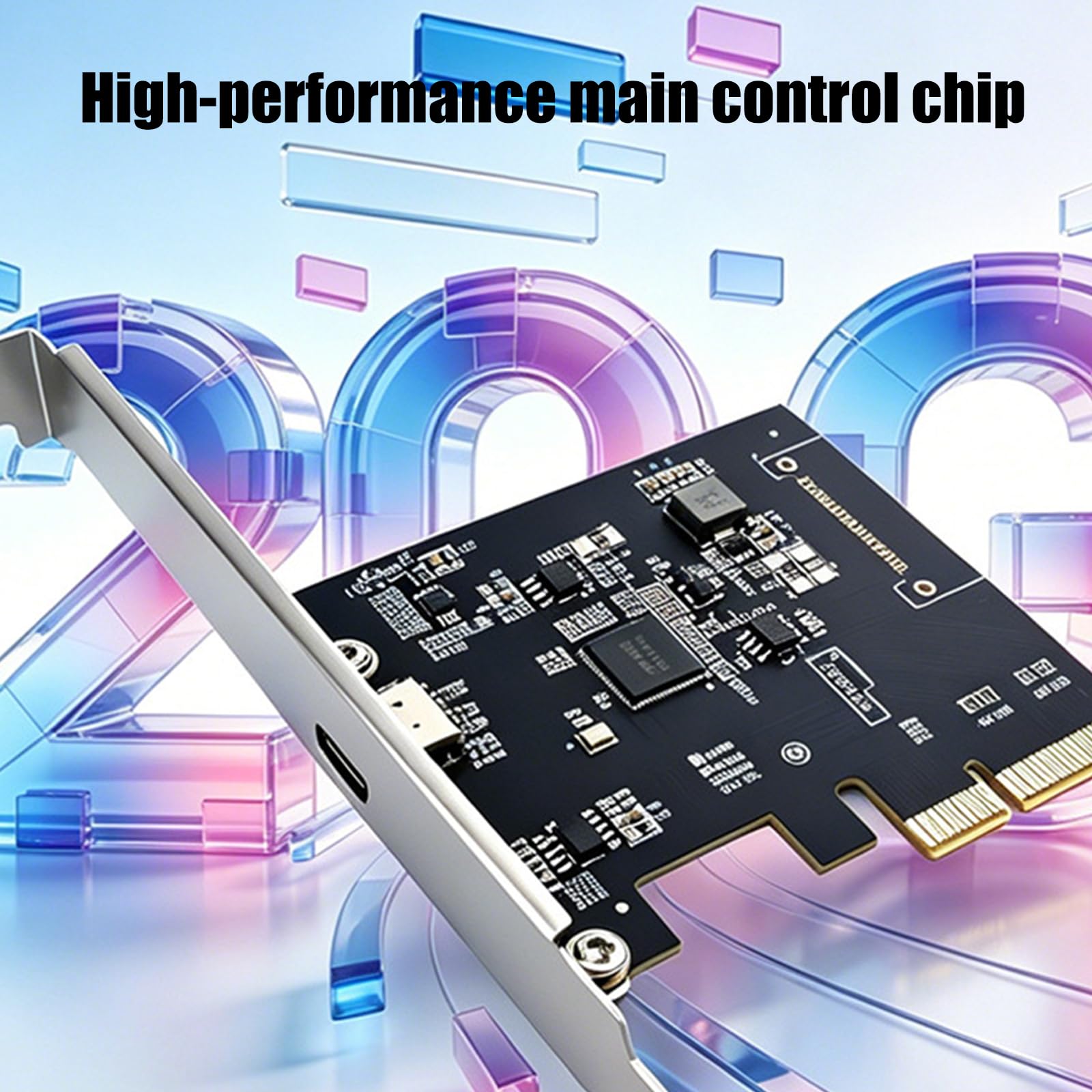 Plug And Play Scheda Adattatore PCIe 4X a USB Type C 3.2 Gen 2 per trasferimento Dati Alte Prestazioni Scheda espansione USB C velocità