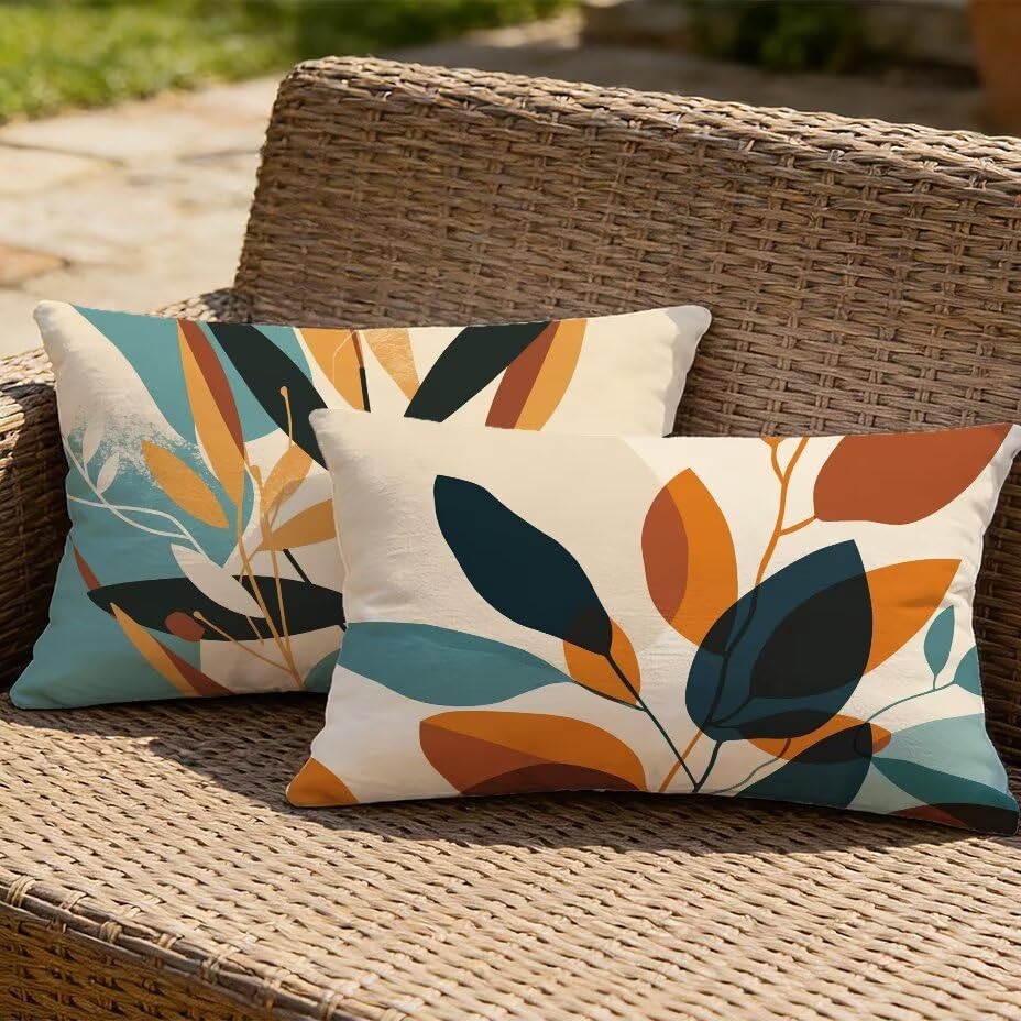 Fundas de cojín de jardín impermeable 40x60 cm con cremallera invisible