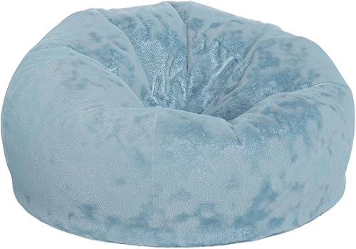 Miniatura 71 de Flash Furniture Puf de gran tamaño para niños y adultos, juego de 1, sherpa natural Negro -,Negro Peludo,Blush Peludo,Marrón,Camouflaje,Azul