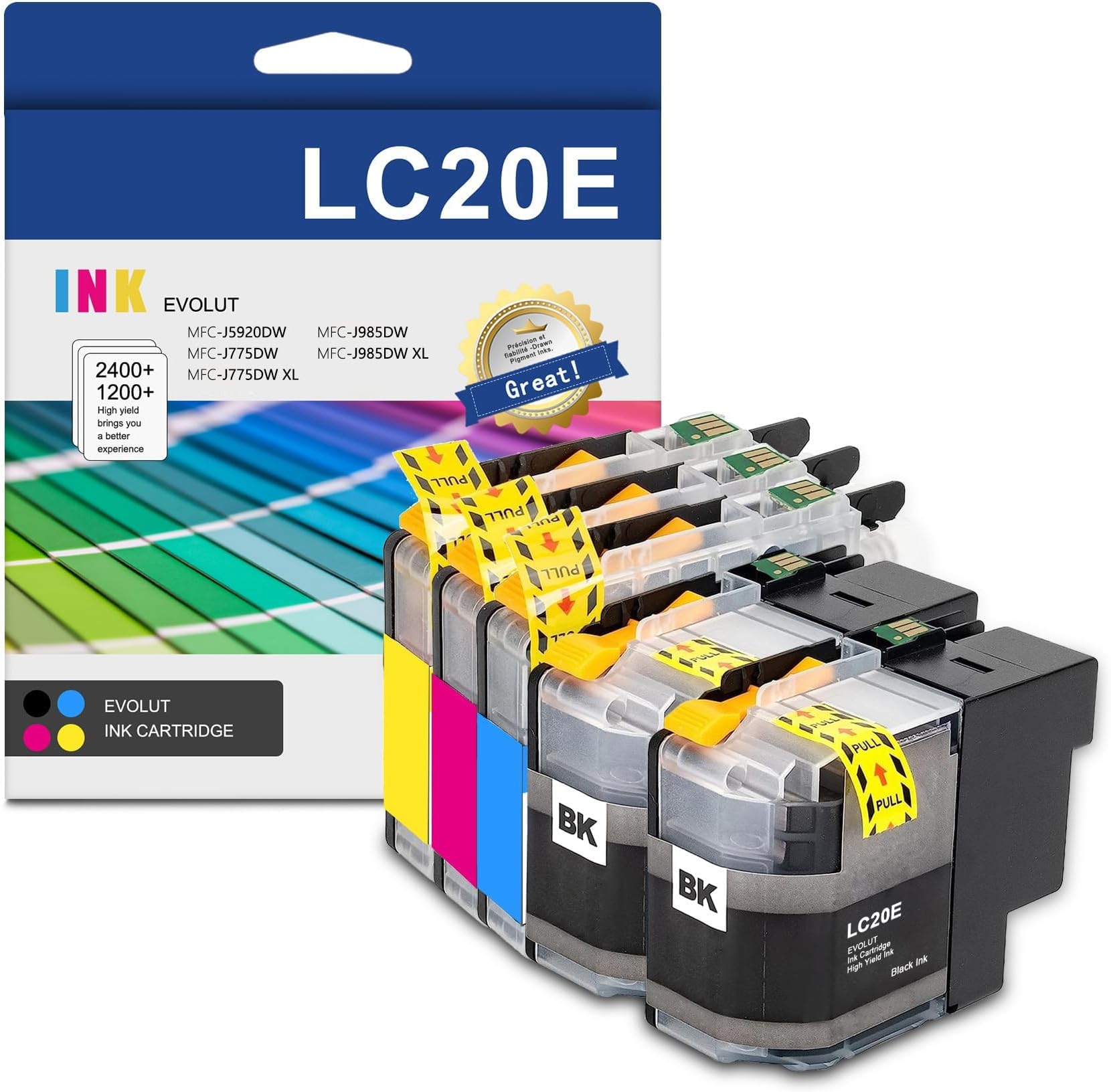 Brother LC20E Super High Yield Ink Cartridge Set Office