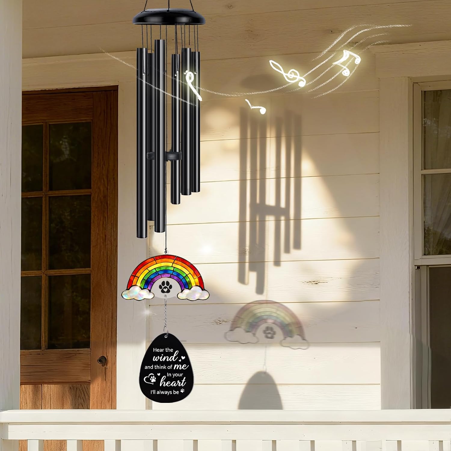 Dog Memorial Gifts for Loss of Dog, 29.9" Pet Memorial Wind Chimes, Rainbow Bridge Dogs Passing Away Gifts, Loss of a Dogs Sympathy Gift, Pet Remembrance Bereavement Gift