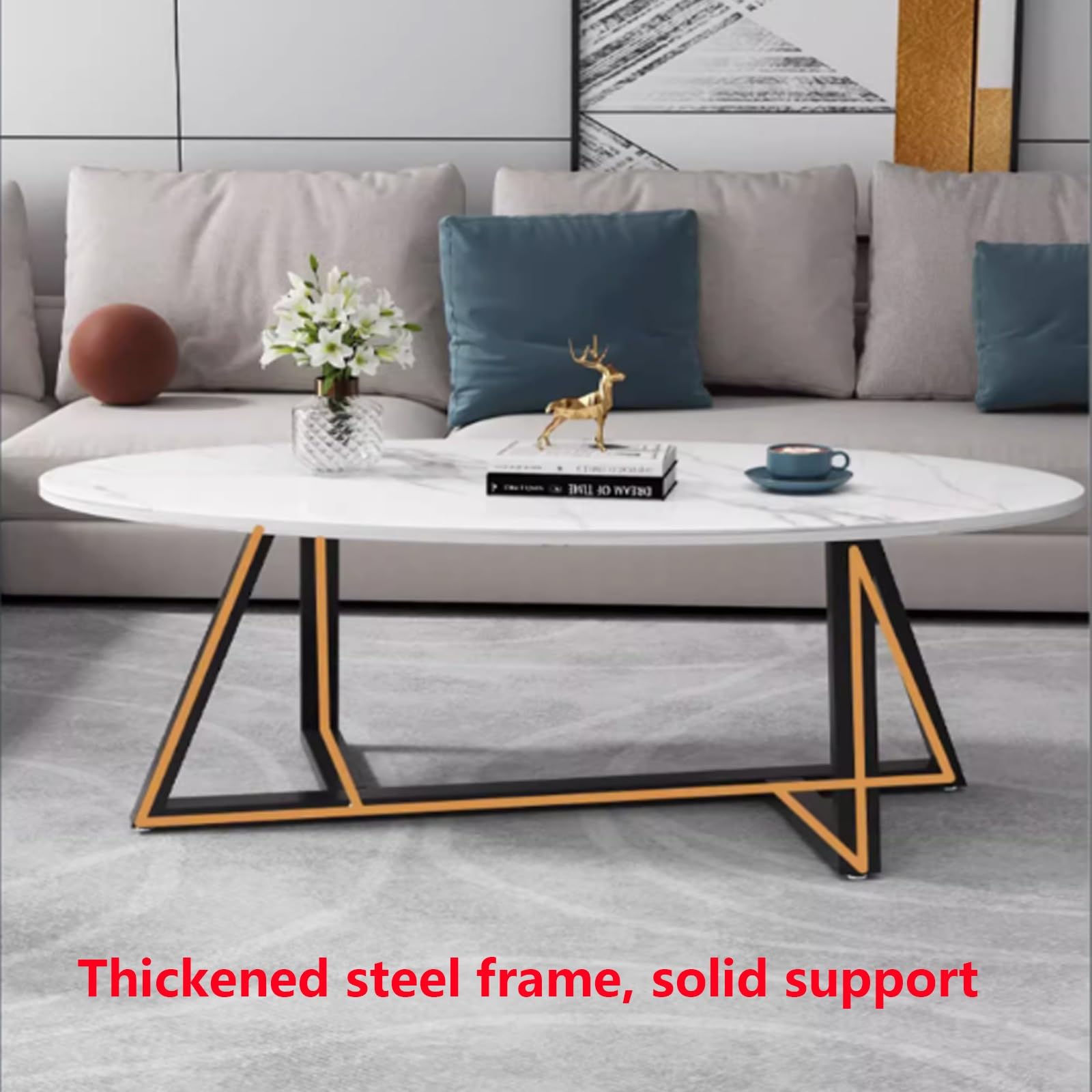 Amazon.co.jp: センターテーブル ローテーブル テーブル 楕円 形の