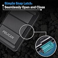 Vista 5 de Pelican MagSafe Cartera para iPhone - Cartera Magnética Snap-On de Alta Resistencia MIL-STD y Tarjetero para Teléfono - Estuche Duro Desmontable