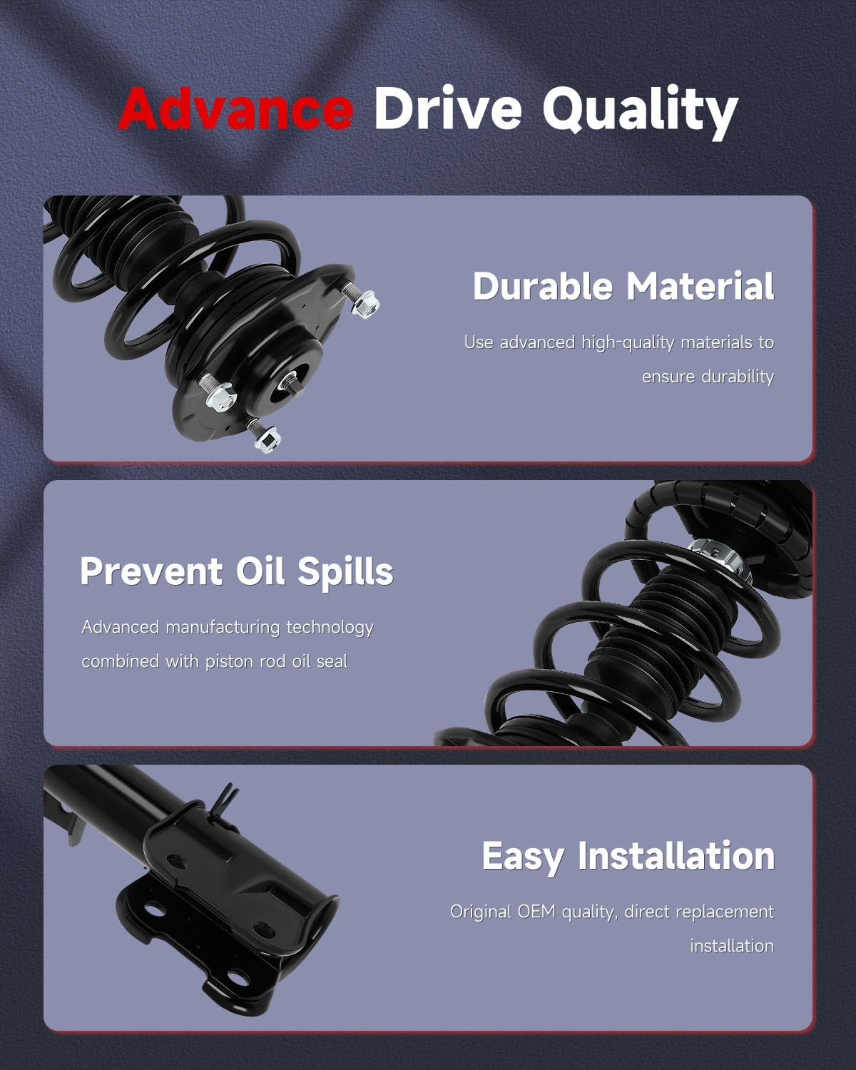 cciyu Front Complete Struts shock and Struts Fits for Kia Sorento 2011 2012 2013 272713 Quick Struts Assembly -2PCS