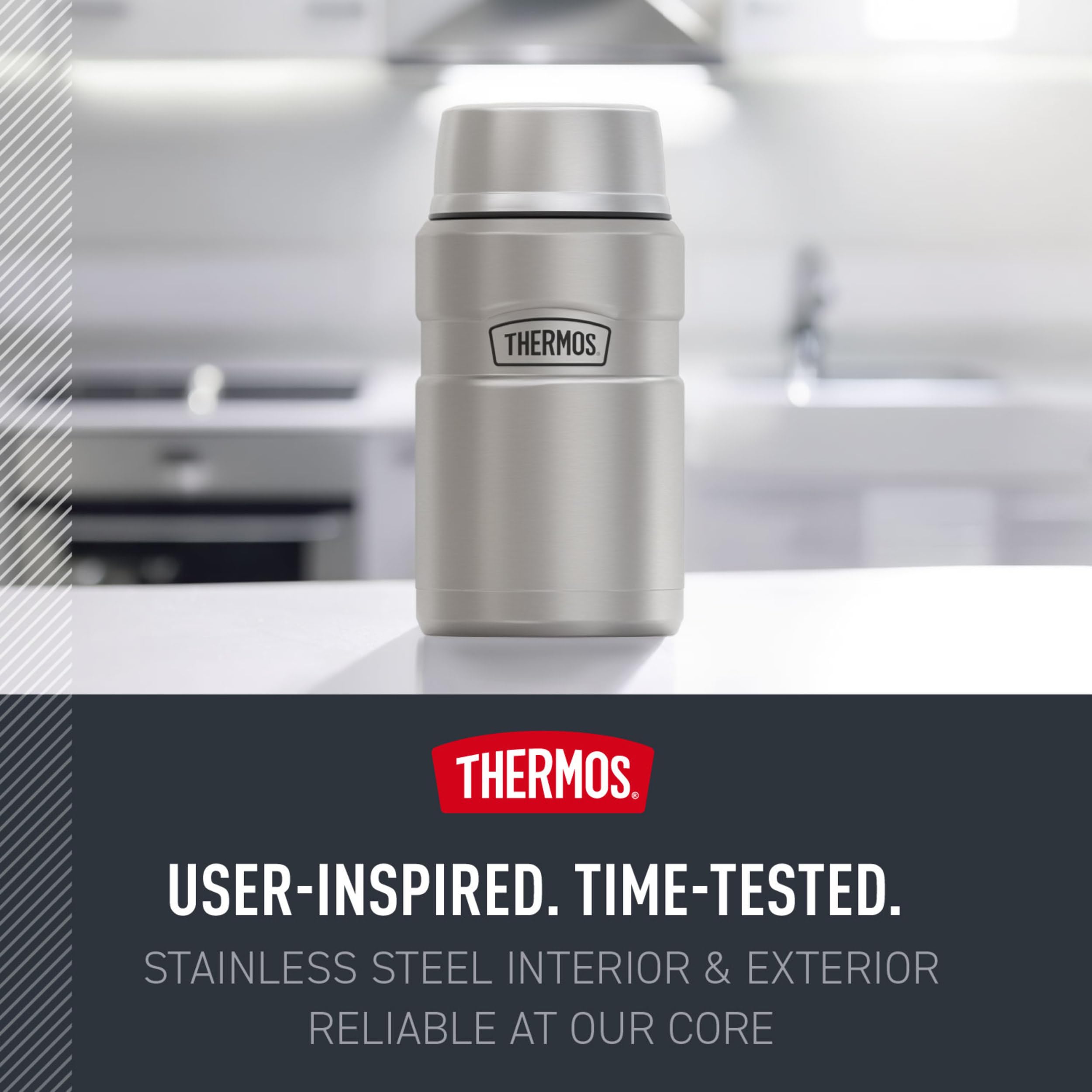 Amazon.com: THERMOS Stainless King Food Jar with Bowl, 24oz, Matte