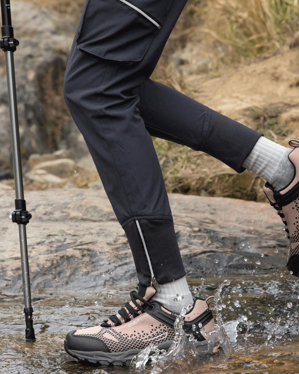 LANGDU Botas Montaña Zapatos Senderismo Hombre Mujer 38-46 | Impermeable,Transpirable,Suela Antideslizante,Cómodo,Ligero,Amortiguación,Senderismo y Montaña