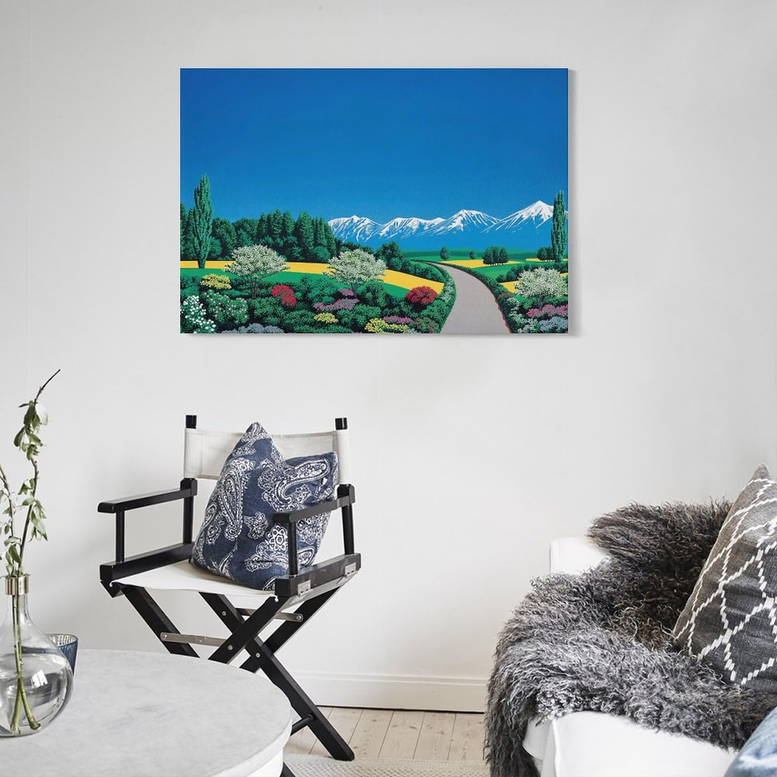 Amazon.co.jp: イラストレーター 永井博絵画芸術ポスター(Elv Alps by
