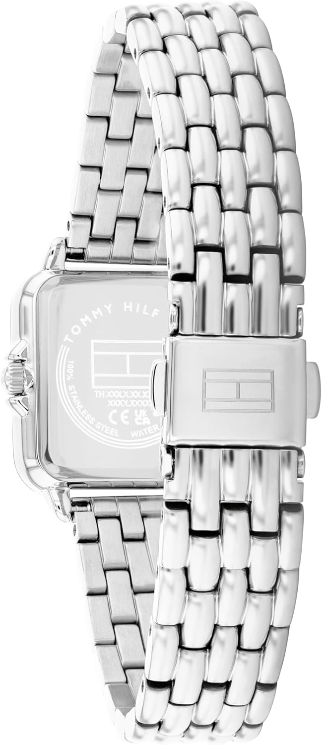 Tommy Hilfiger Women's Quartz Watch – Mini 24mm Stainless Steel Tank Case, Roman Numerals, Link Bracelet, Dress Casual Style - Gift for Her - Image 3