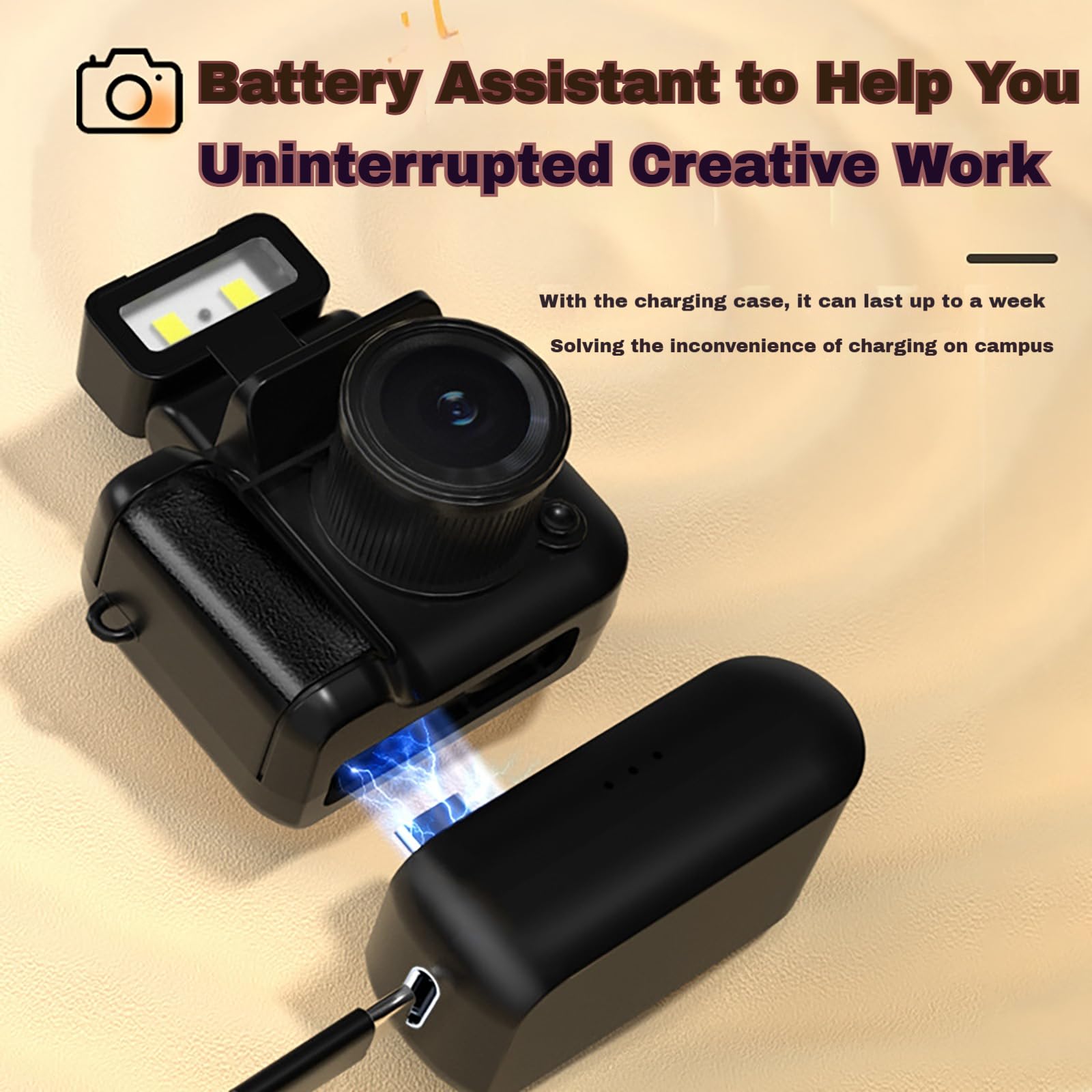 Mini digitale camera sleutelhanger met LED-flitslicht, retro snapcamera, Miniretroflex nostalgische camera, retrosnap mini-camera, 1080P vintage kleine digitale camera videorecorder voor vlog (roze