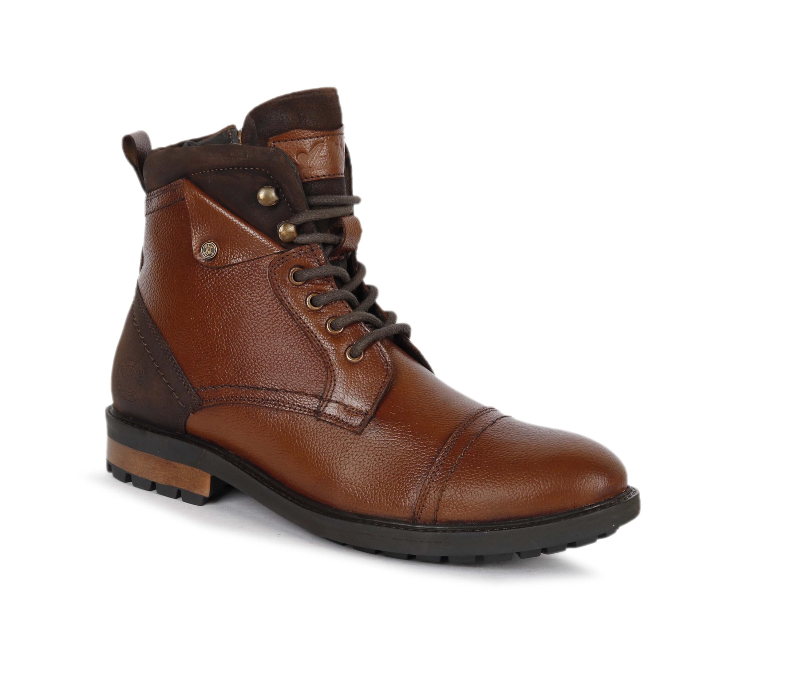 Men's Genuine Leather Ankle Boots, Lace-Up Casual Boots for Men, Comfortable Fashion Boots, Durable Outdoor & Formal Footwear.-image-41