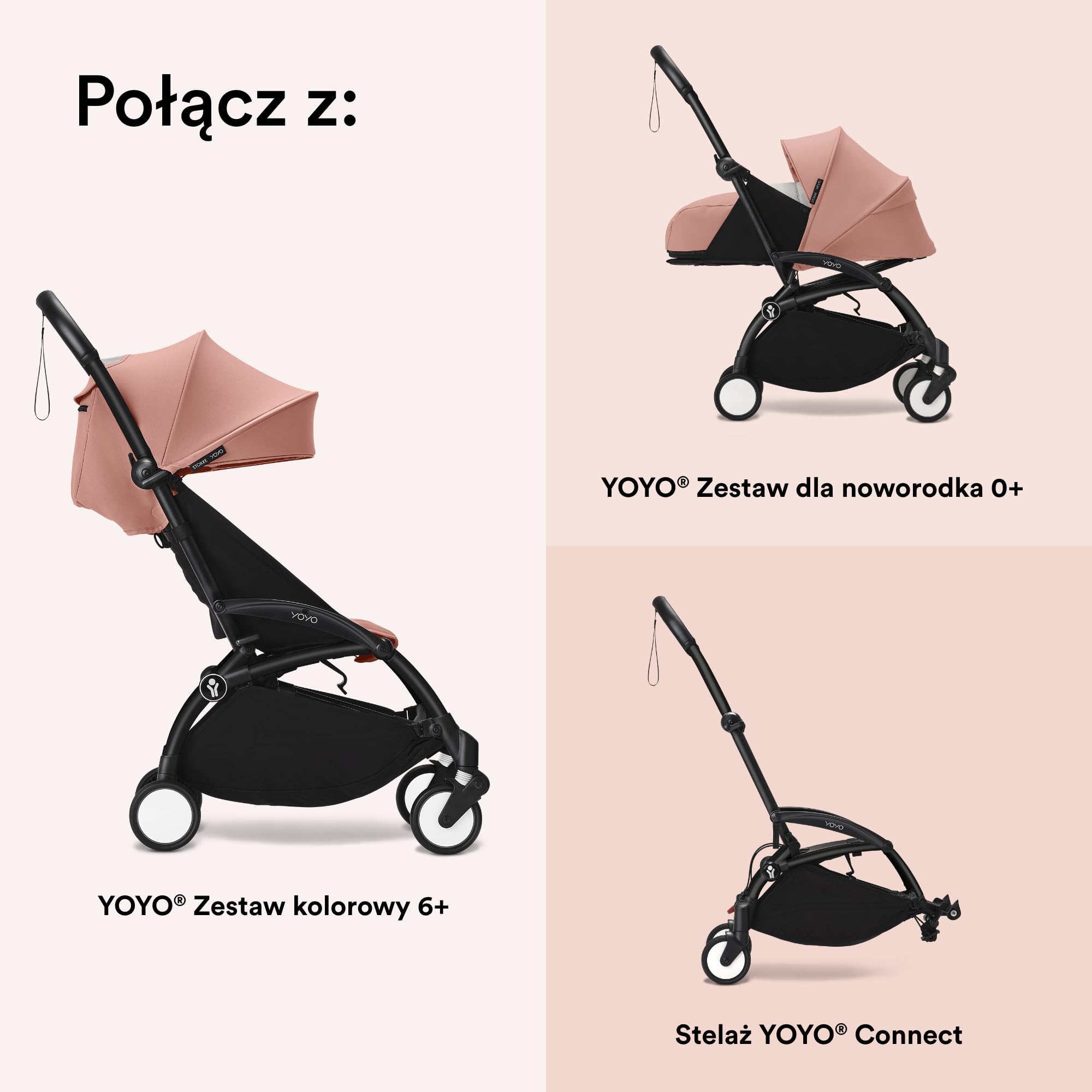 Plecak Stokke YOYO - Do przenoszenia wózka - Lekka, trwała konstrukcja - w zestawie pasek do przymocowania do walizki