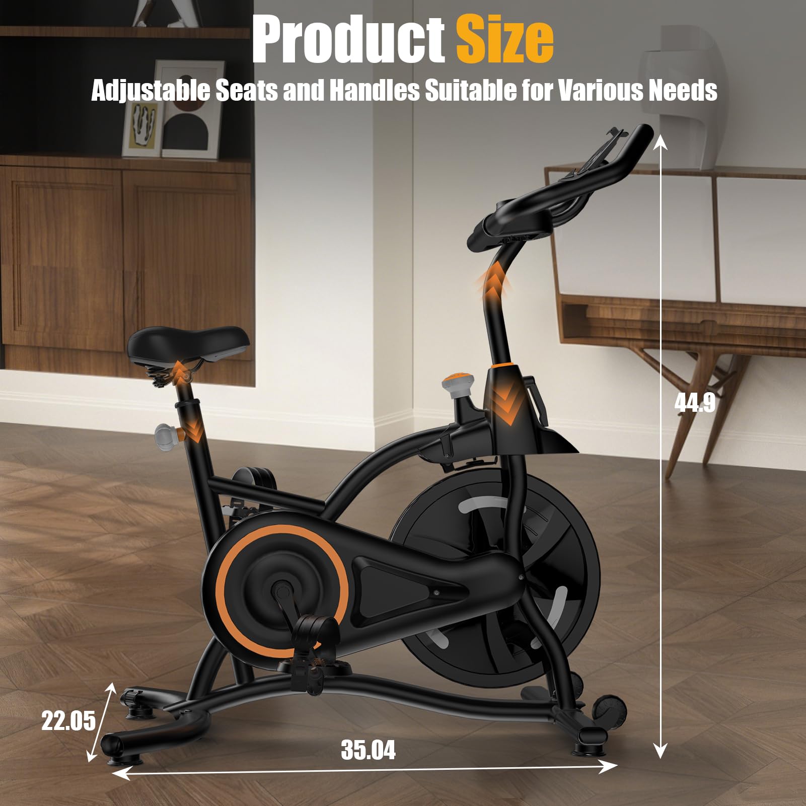 Hillhub Exercise Bike, Quiet Stationary Bikes for Home & Gym with Stepless Resistance Adjustment, Indoor Cycling Bike with Tablet Mount, Compatible with Zwift & Kinomap, Black