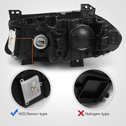 Miniatura 10 de FIONE - For Dodge Charger Headlights Assembly 2015 2016 2017 2018 Halogen Model Headlamp with LED DRL  Turn Signal Lights Passenger Right Side