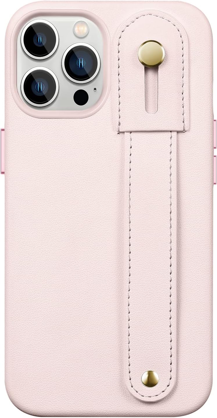 SaharaCase FingerGrip Case Cover for Apple iPhone 14 Pro 6.1-inch Display (2022) [Shockproof Bumper] Rugged Protection Integrated Kickstand Anti-Slip Grip Slim Fit (Pink)