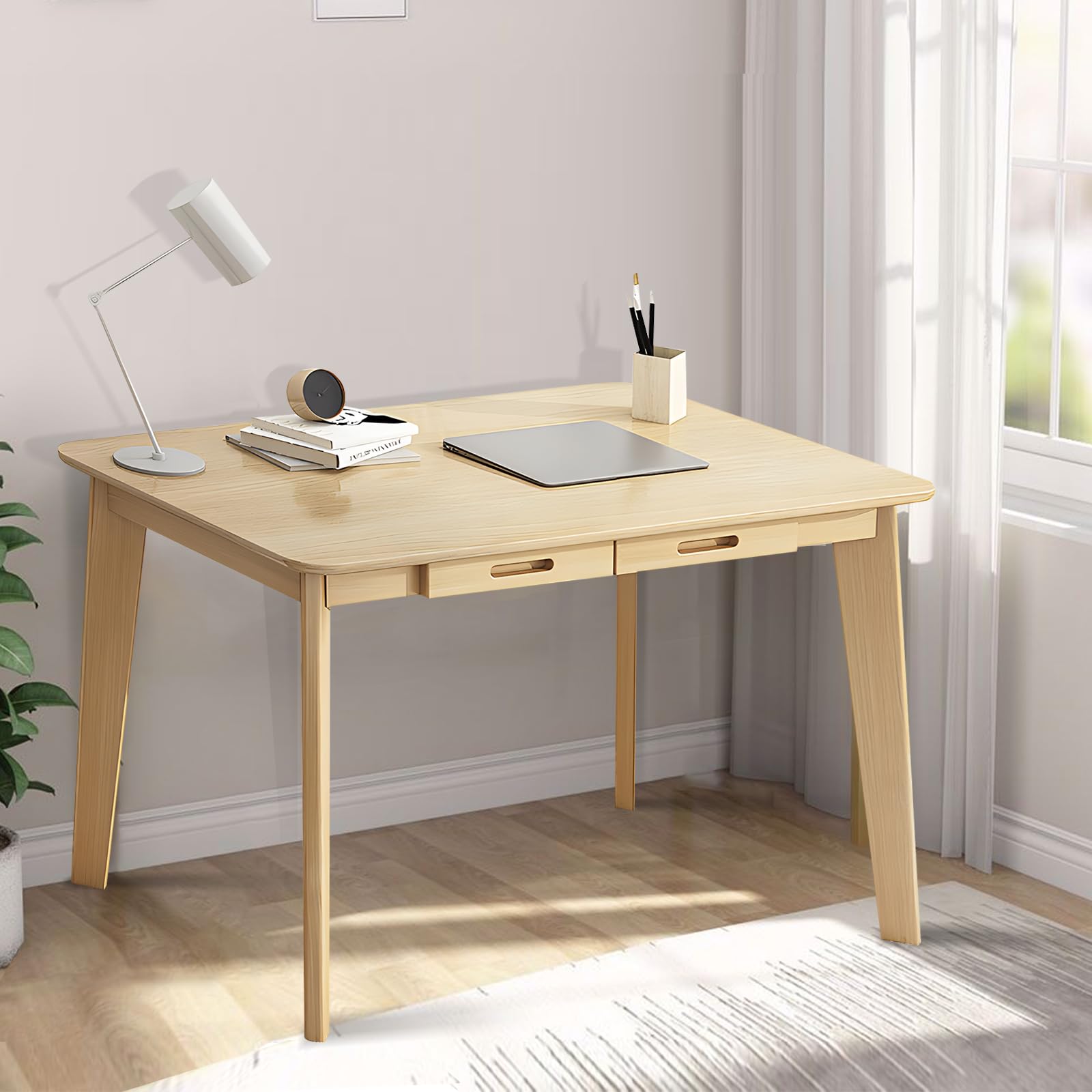 Amazon.com: Generic Solid Wood Writing Desk,Home Office Workbench
