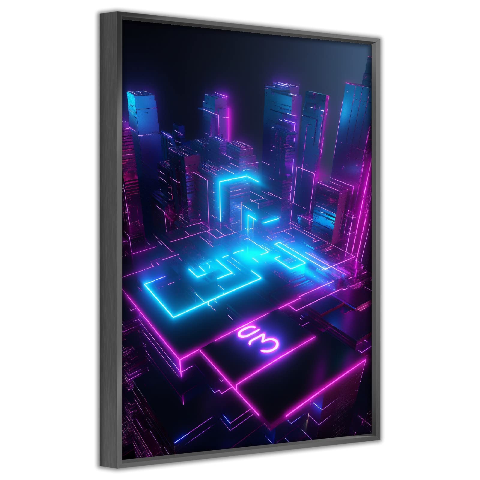 Amazon.com: Colorful 3D AAA, BBB neon Poster with Leading Lines, Crypto  Style and Clean Aluminum Frame - Perfect for tech Parties and Home Decor  (12x16inch,Black4): Posters & Prints