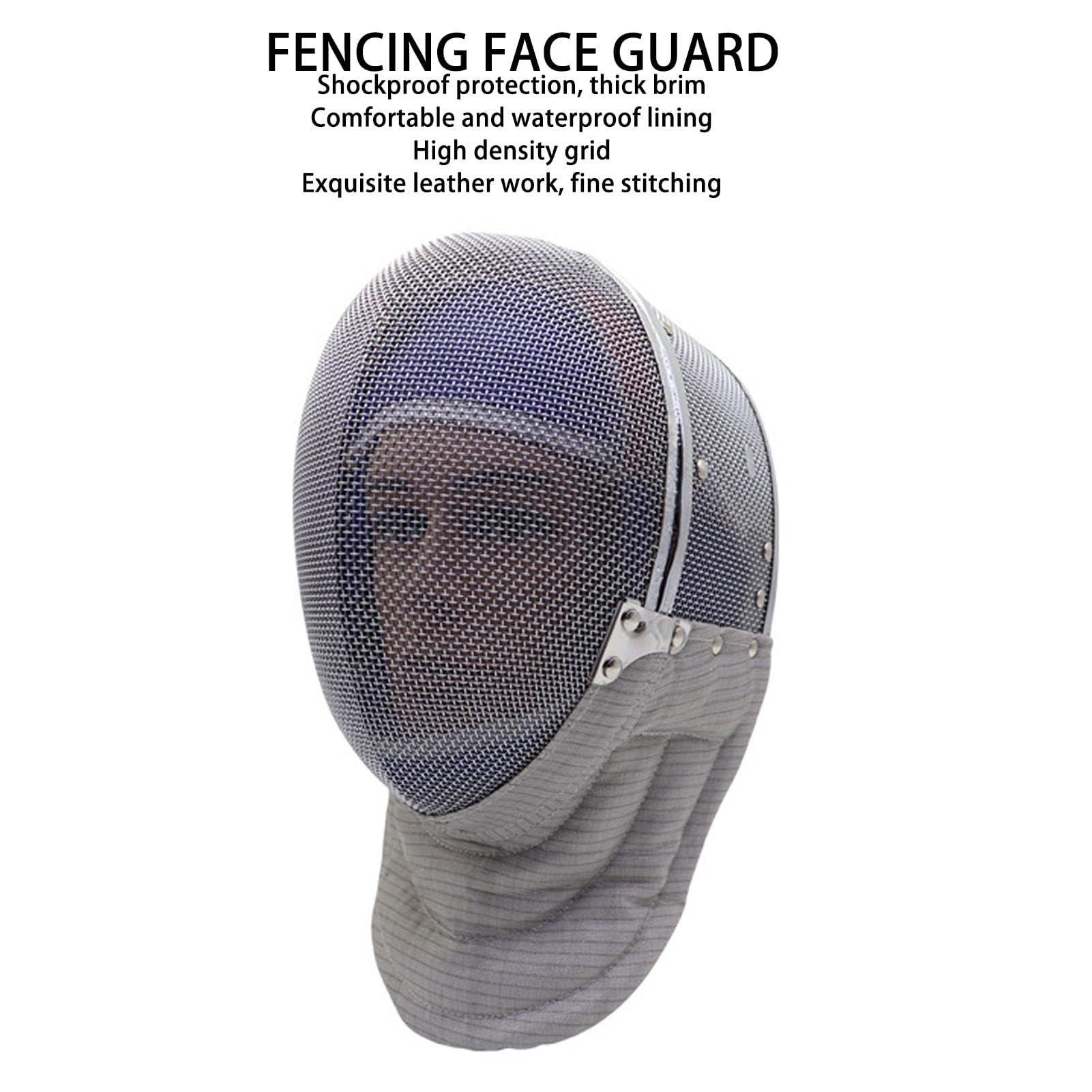Tbest Fechtdegenhelm, Fechtmaske, Bequemes, Abnehmbares Futter, Fechtschutzausrüstung, Fechtsporthelm