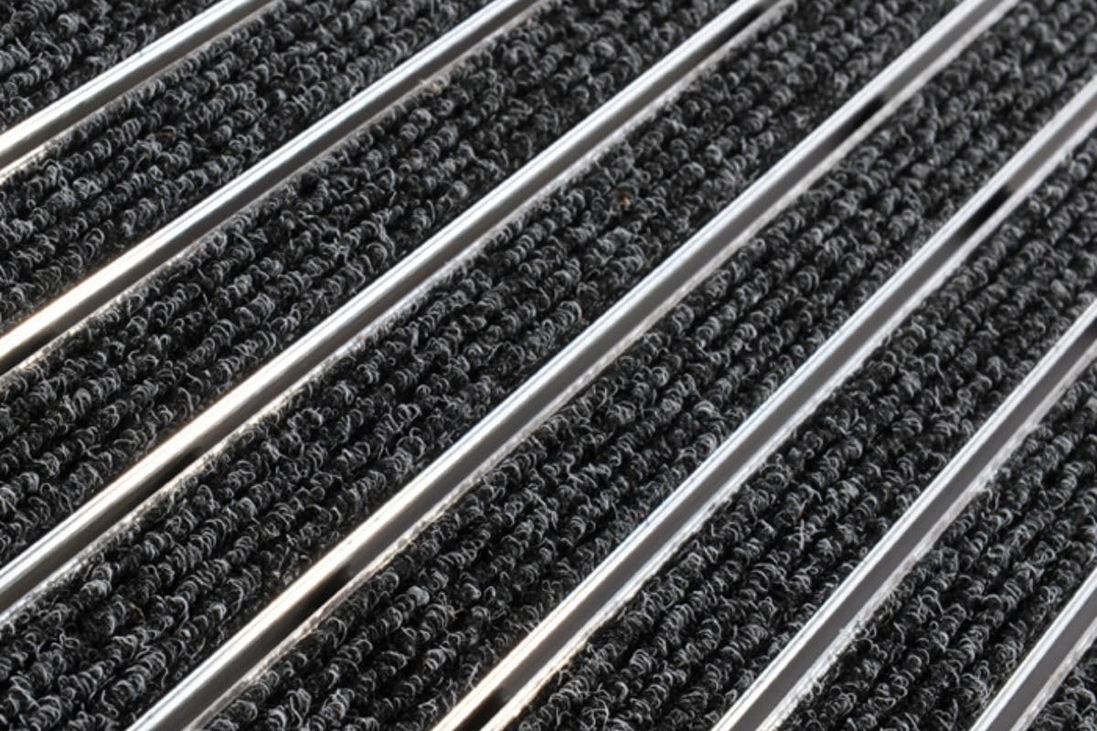 Tapis d'entrée encastrable 10mm + Cadre alu 13mm - 90x60cm Anthracite - Paillasson à encastrer