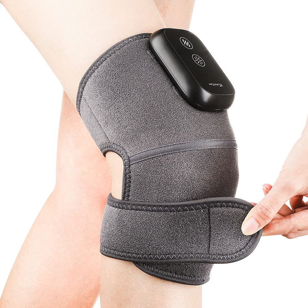 Envoltura de rodillera con calefacción, masajeador de rodilla para dolor en las articulaciones artritis por lesiones de rodilla rodillera, almohadilla térmica para articulaciones infrarrojas 1PC