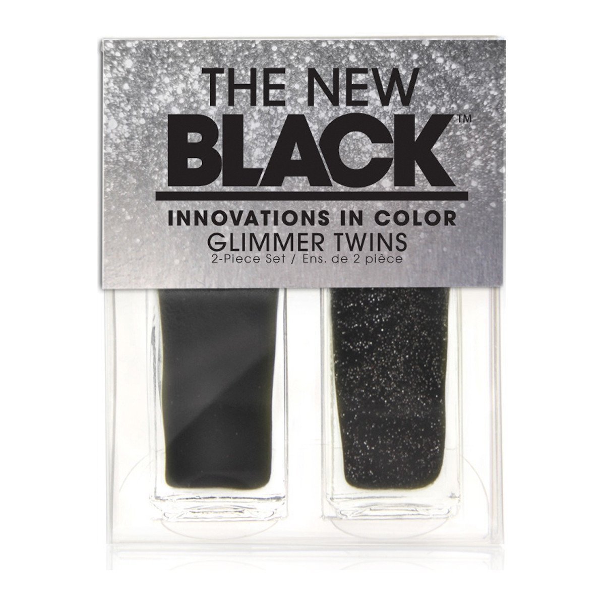 The New Black Glimmer Twins Black Ice Nail Polish Duo Set - Pack of 3