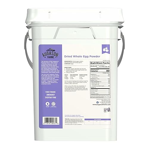 Miniatura 12 de Augason Farms Lata de huevo entero seco en polvo, huevos pasteurizados para uso en la cocina, comidas para hornear y uso diario, almacenamiento