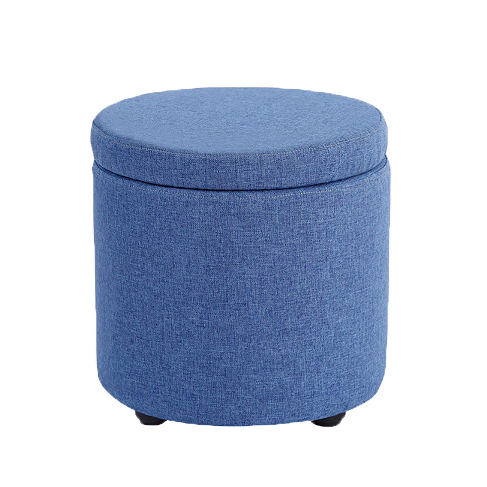 Petit repose-pieds 32x32x32cm coffre de rangement ottoman carré en bois