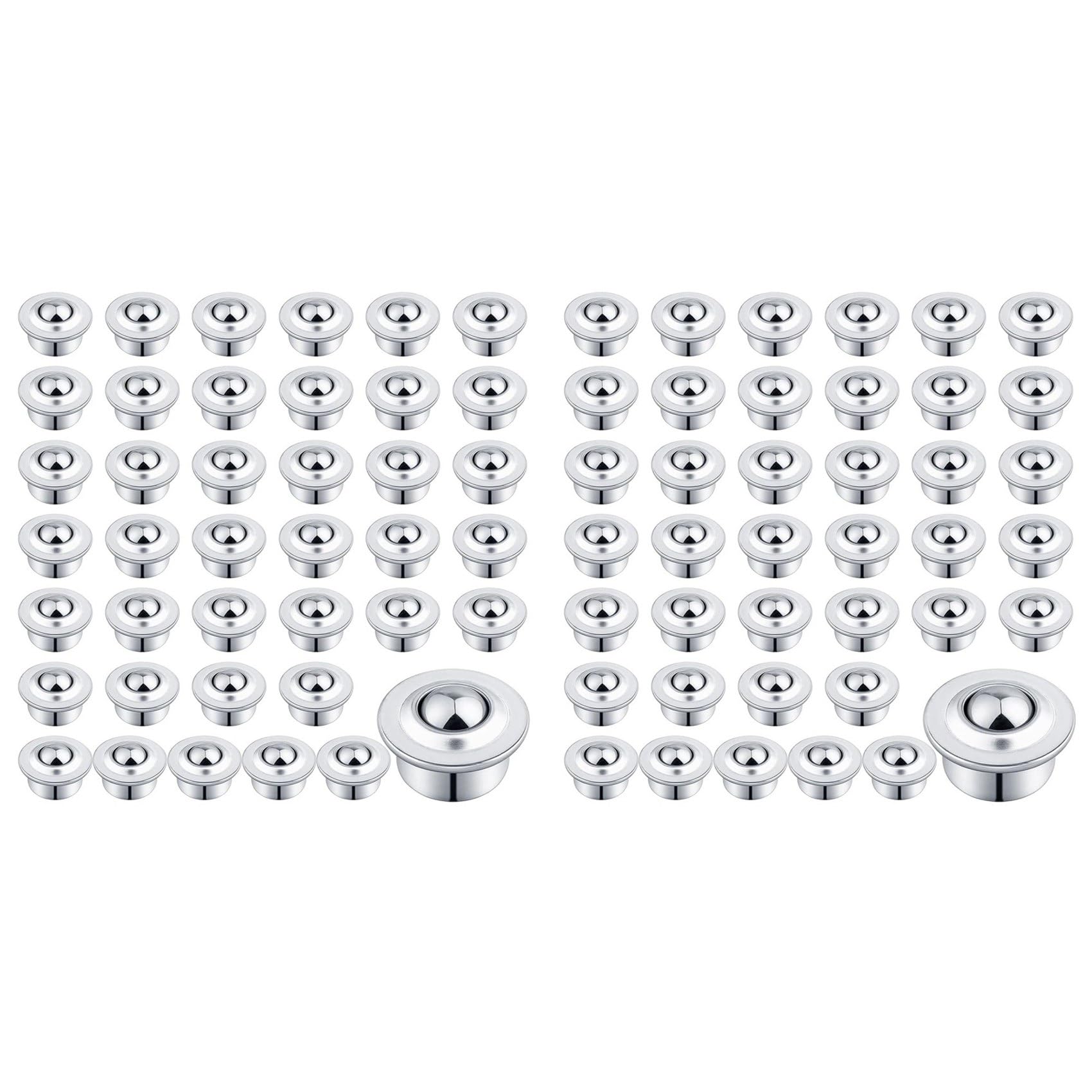 Jnchdghwa As Shown 5/8Inch Roller Ball Transfer Bearing, 80Pcs -15H Carbon Steel Ball-Bearing Rollers, Ball Transfer Bearing Casters