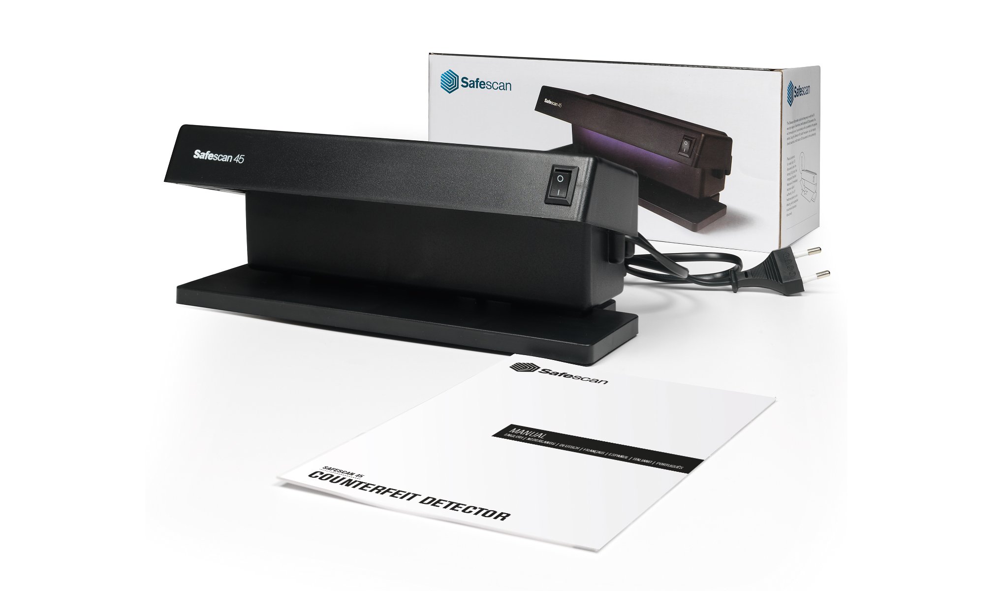 Safescan 45 Verifica banconote UV che verifica banconote, carte di credito e documenti, Verifica banconote UV per nuove banconote, Verifica banconote con UV, Verifica banconote con luce UV