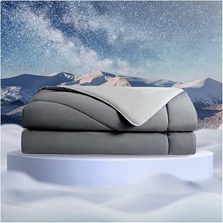 Evercool™ Cooling Comforter, Cooling Blanket for Hot Sleepers, Night Sweats, Menopause Hot Flash. Buttery Soft, Nontoxic, Hypoallergenic, Machine Washable, All Season Duvet, Gray King 106"x90"