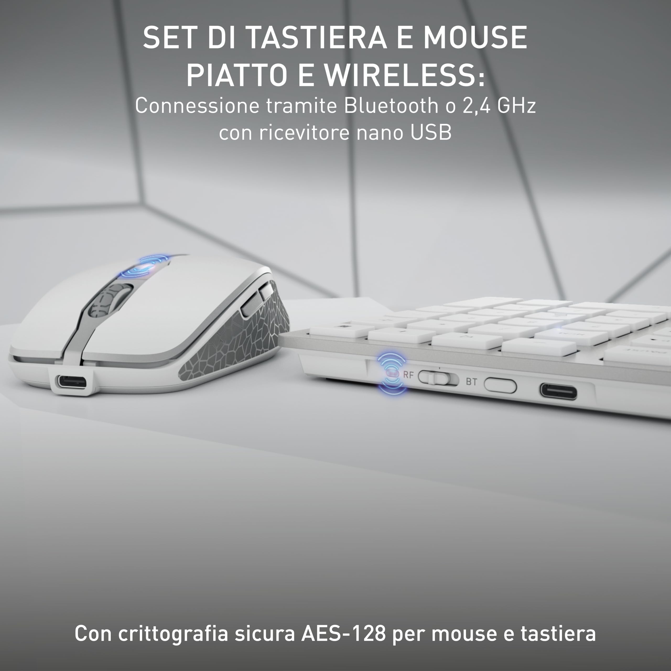 Tastiera e mouse wireless Cherry DW 9100 AZERTY Bluetooth - Dettaglio