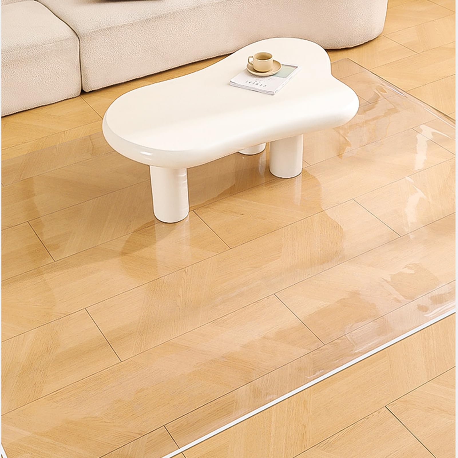 Transparent Office Chair Mat for Carpet Rectangular Carpet Protector Clear 1Mm Thick Desk Mat for Home Office Study