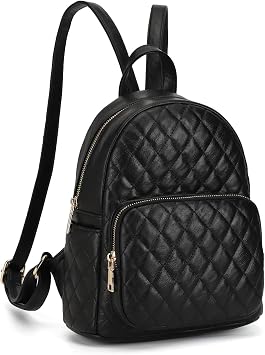 KL928 Quilted Small Backpack for Women PU Leather Casual Handbag Daypack Purse
