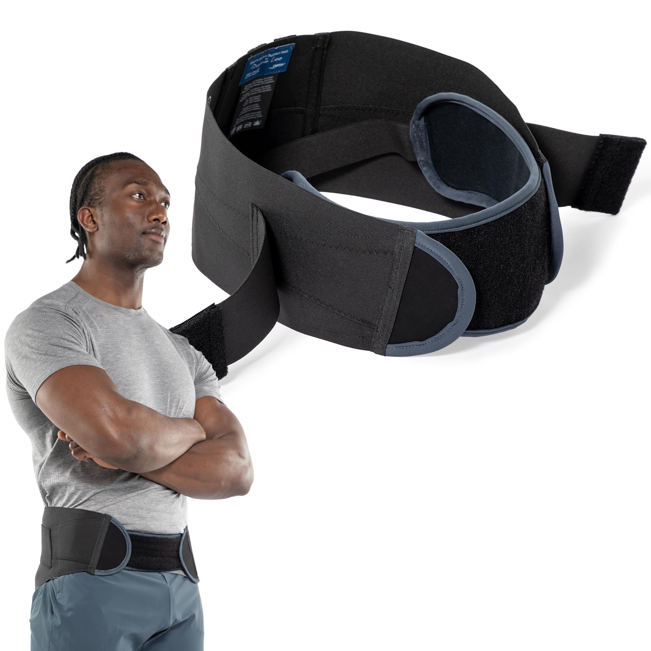 OPTP Men’s Pelvic Support Belt by Diane Lee - Sacroiliac SI Joint Belt - Extra-Strong Targeted Compression SI Belts for Groin and Pelvic Pain Relief - (Size Small)