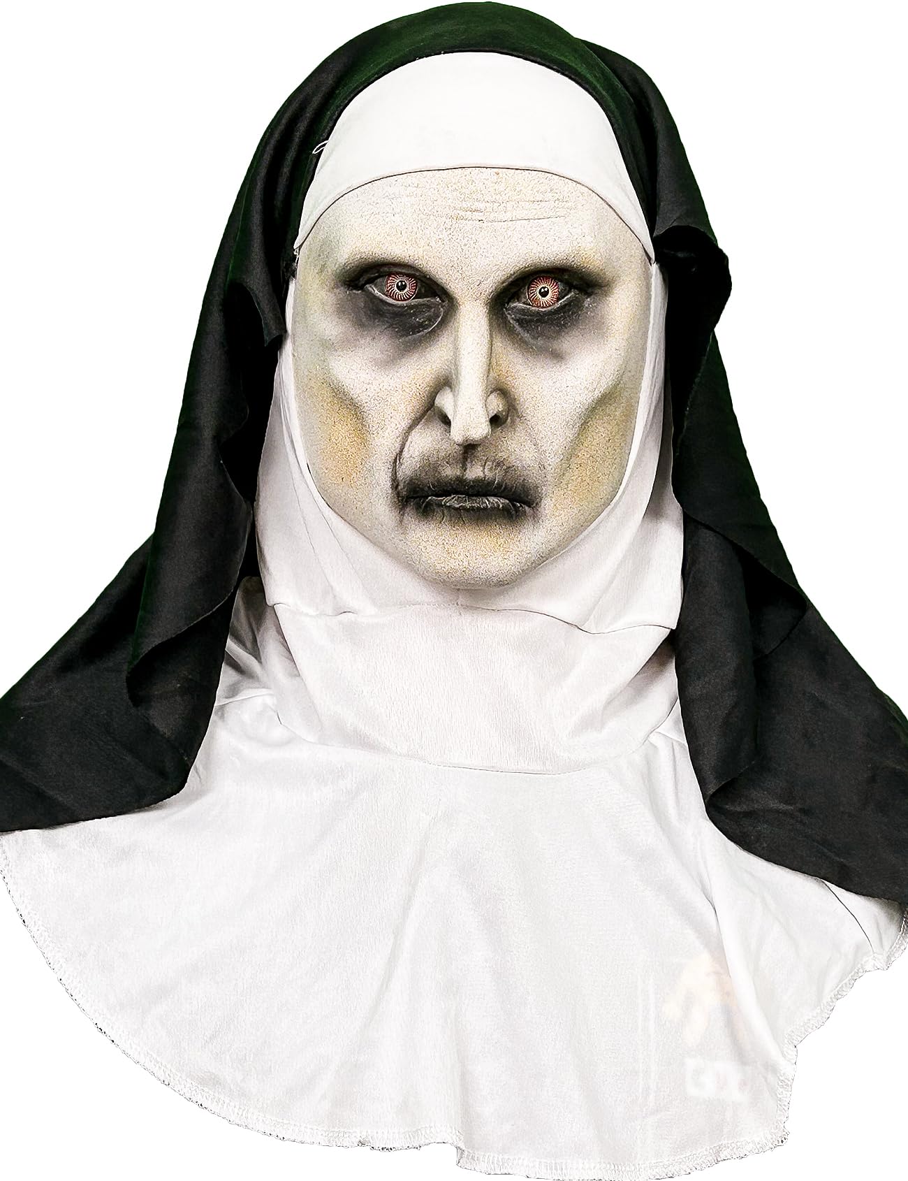 Raveree 2025 Full-Head Latex Nun Mask - Horror Theme, Perfect for Cosplay, Parties & Events - Unisex-Adults & Youth