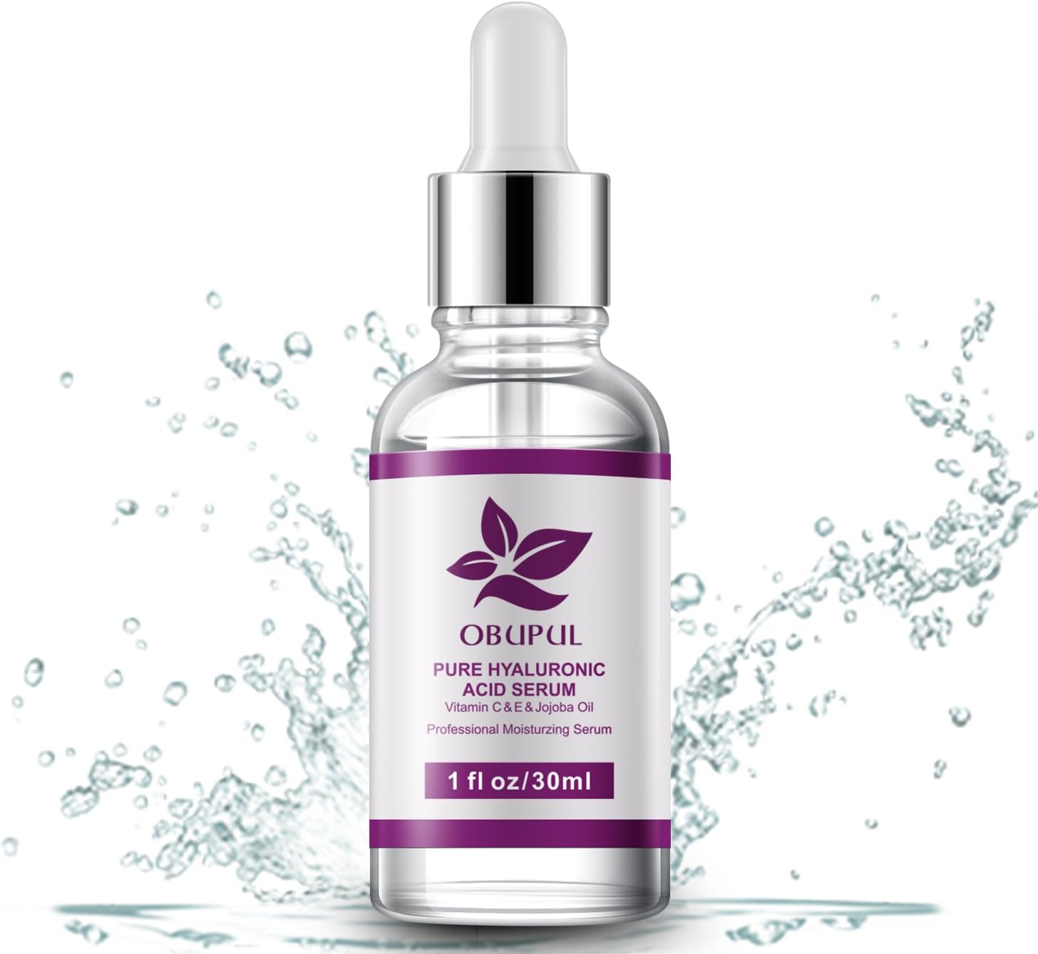 Hyaluronic Acid Serum for Skin Care with Vitamin C & E, Reduces Wrinkles, Fine Lines, Moisturizing, Brightening, Anti Aging, All Pure Organic Essentials 1 Oz