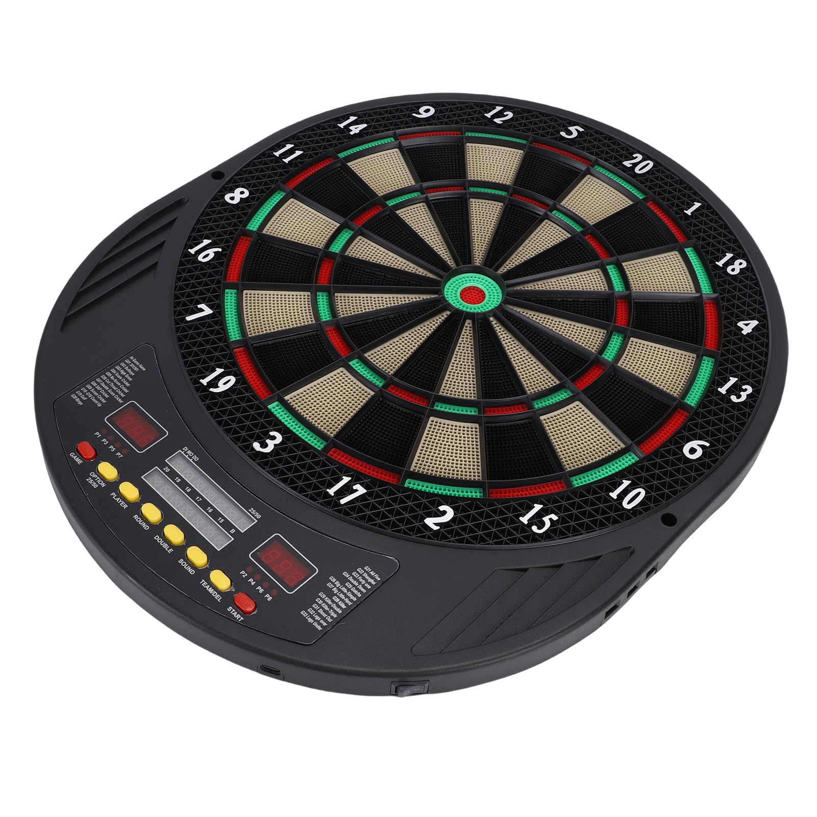 Juego de Diana Electrónica para Dardos con Puntuación Automática y Múltiples Modos de Juego para Diversión Familiar en Interiores Diana de Punta Suave 44x2,5x53cm