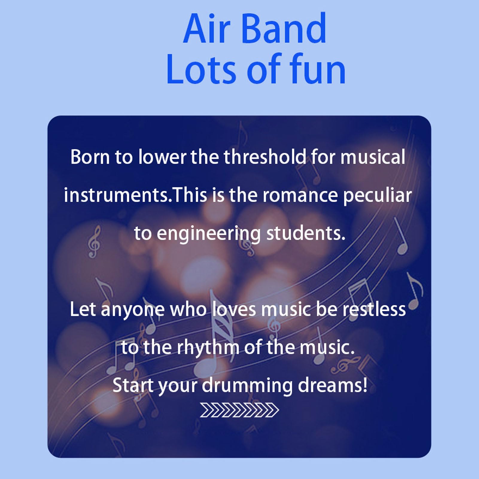 Virtual Air Drum Kit, Elektronisches Schlagzeug-Set, Tragbares Geräuschloses Schlagzeug-Set mit 8 Sounds und 3D-Bewegungserkennung, Ideal für Erwachsene, Anfänger und Profis, Zuhause und