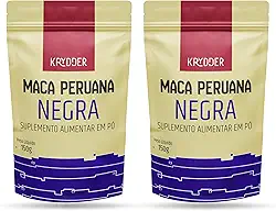 2 x Maca Peruana Negra Em Pó Premium - 150G Pura Energia Natural - Gelatinizada - Para Homens e Mulheres - Maca Peruana Importada - Pura Sem Aditivos - Krydder Superalimentos (2)