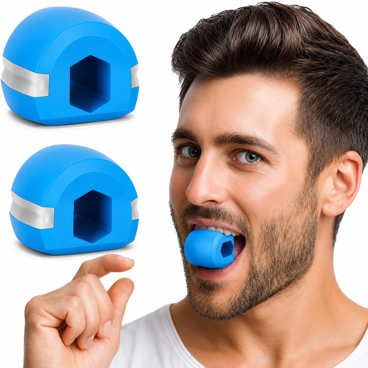 MINNESOTA Jawline Exerciser Tool – Premium Jawline Shaper for Men & Women, Effective Face and Neck Toning, Slim & Define Your Jawline, Reduces Stress & Cravings – Blue
