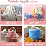MECCANIXITY 2PCS Crocheting Yarn,Light Pink 5 Ply Acrylic Yarn 100g Sport Weight Yarns Bulk Soft and Fluffy Yarns for Knitting DIY Crochet Handicraft Blankets Gift,197 Yards